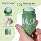 Green Tea Cleansing Stick Deep Moisturizing Oil Control Mask for Unisex Whole Face Treatment