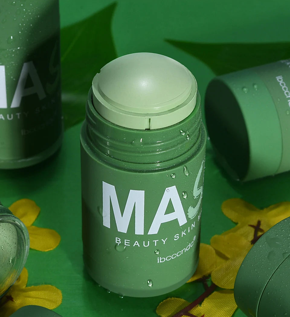 Green Tea Cleansing Stick Deep Moisturizing Oil Control Mask for Unisex Whole Face Treatment