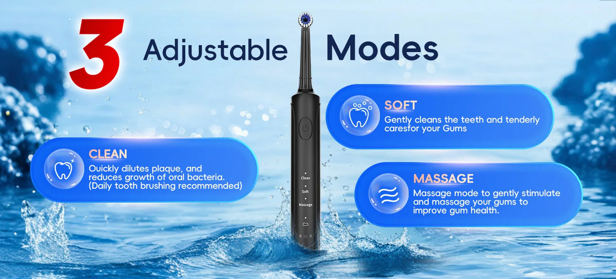 Electric Toothbrush Water Flosser Combo Rechargeable Oral Irrigator for Adults