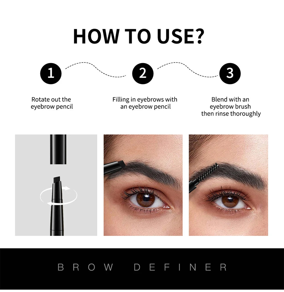 Eyebrow Pencil Waterproof Long Lasting Brow Definer for Precise Makeup Shaping and Grooming - 15