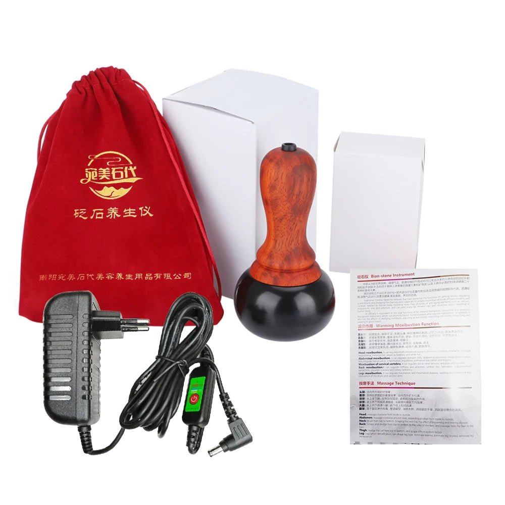 Electric Gua Sha Massager Hot Stone Therapy Tool for Body Relaxation at Home and Spa