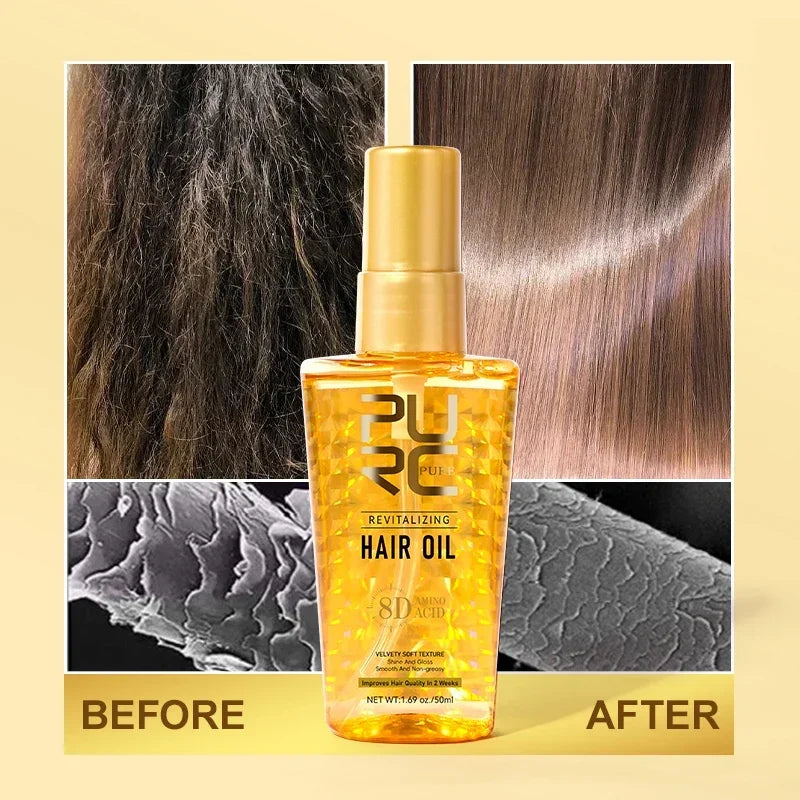 Amino Acid Hair Oil Nourishing Treatment for Smooth Shiny Hair and Heat Protection