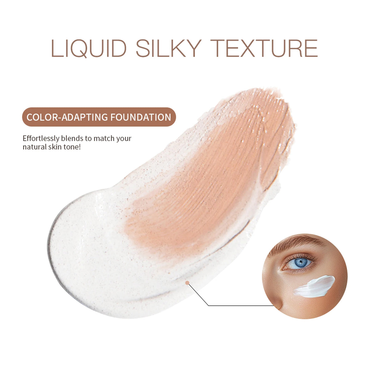 Color Changing Foundation Moisturizing Concealer for Even Skin Toning Daily Makeup Routine