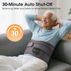 Cordless Heated Waist Massager with Red Light Therapy Vibration Support for Home Relaxation