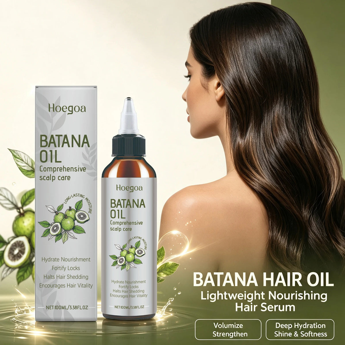 Batana Oil Hair Serum for Stronger Roots and Scalp Care for Men and Women at Home Daily Use