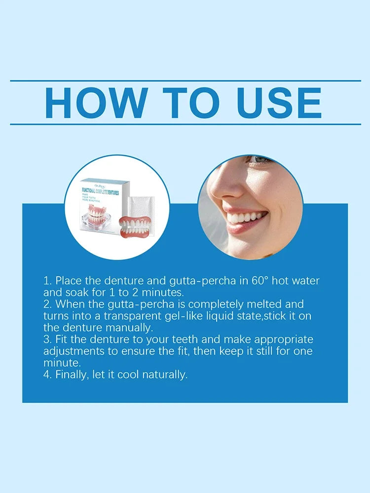 Fake Teeth Dentures Instant Smile Veneers for Men and Women for Natural Looking Oral Comfort
