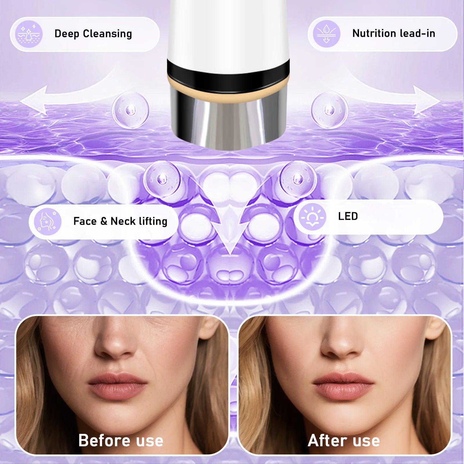Microcurrent Facial Massager Skin Tightening Device for Women at Home Daily Care - 2