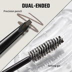 Waterproof Brow Pencil and Gel Smudge Proof Eyebrow Makeup for Women Daily Beauty Routine
