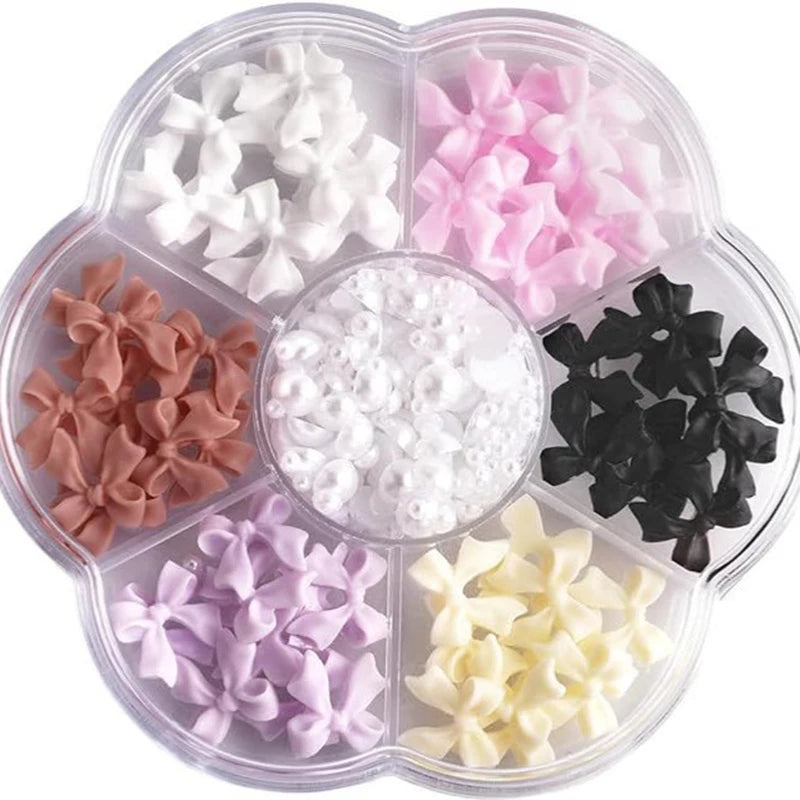 Acrylic Nail Art Charms with Bowknot Flowers for Manicure Design at Home Professional Salon - 23