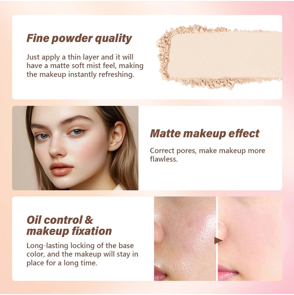 Ultimate Setting Powder Long Lasting Oil Control for All Skin Types Daily Makeup Routine