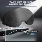 3D Sleep Mask Light Blocking Memory Foam Eye Cover for Travelers at Night