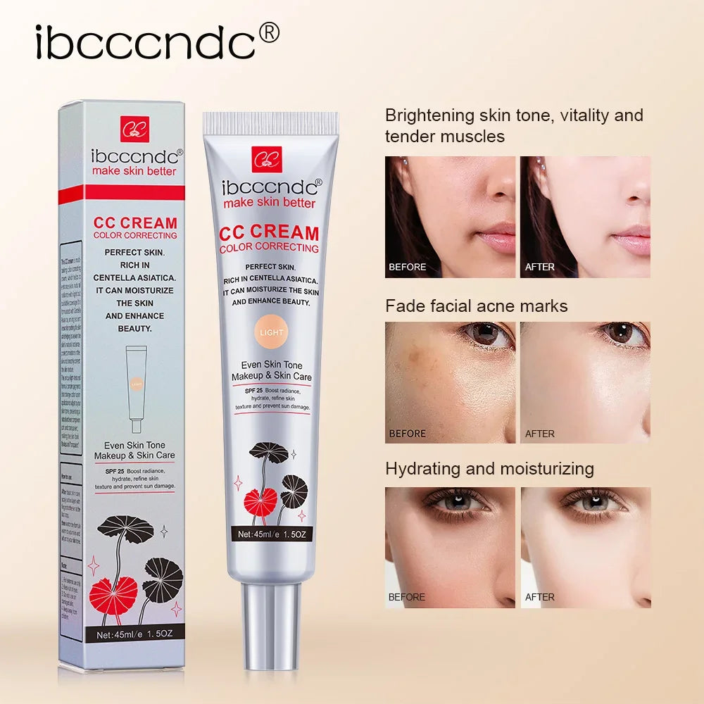 Color Correcting CC Cream Natural Concealer Foundation for Radiant Skin and Even Complexion Daily