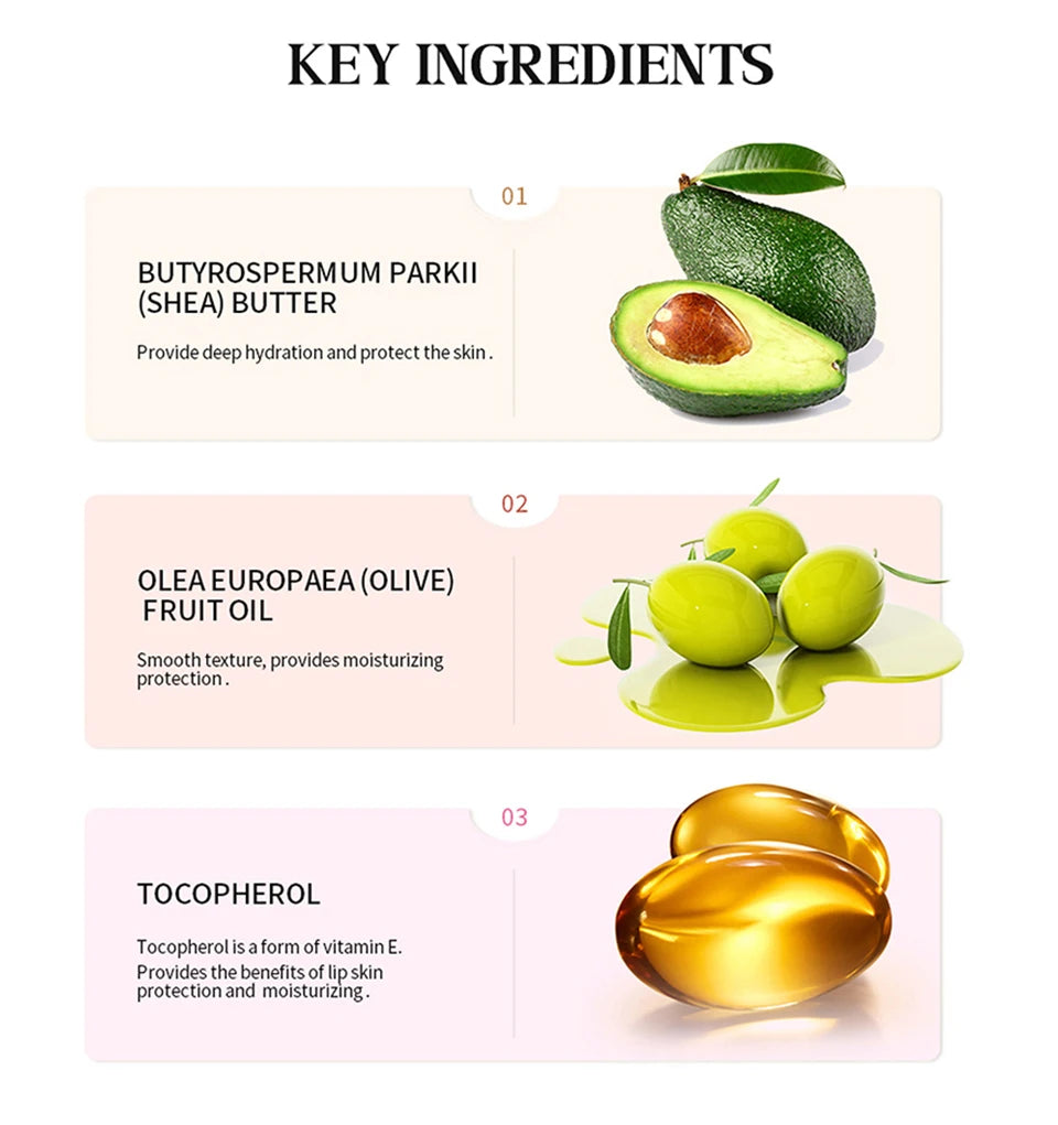 Lip Balm Butter Moisturizing Lip Gloss for Daily Hydration and Shiny Smooth Lips