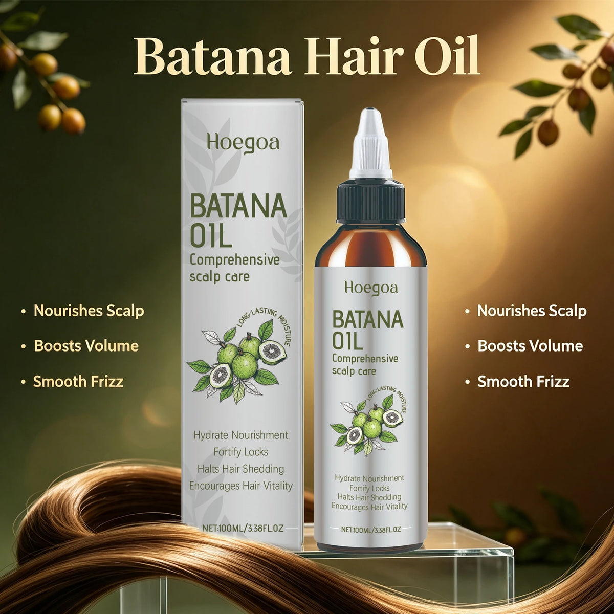Batana Oil Hair Serum for Stronger Roots and Scalp Care for Men and Women at Home Daily Use