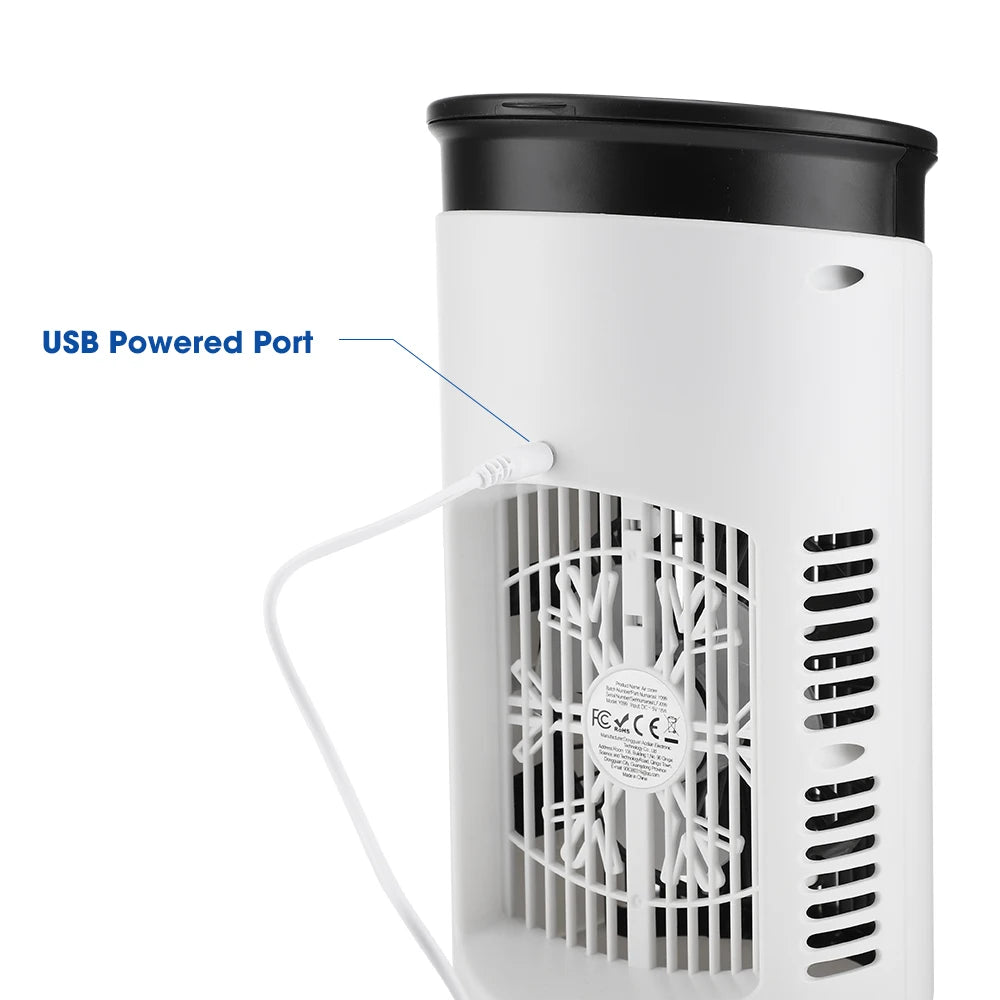 Portable Air Cooling Fan Six Speeds Humidifier for Desk and Home Office Use