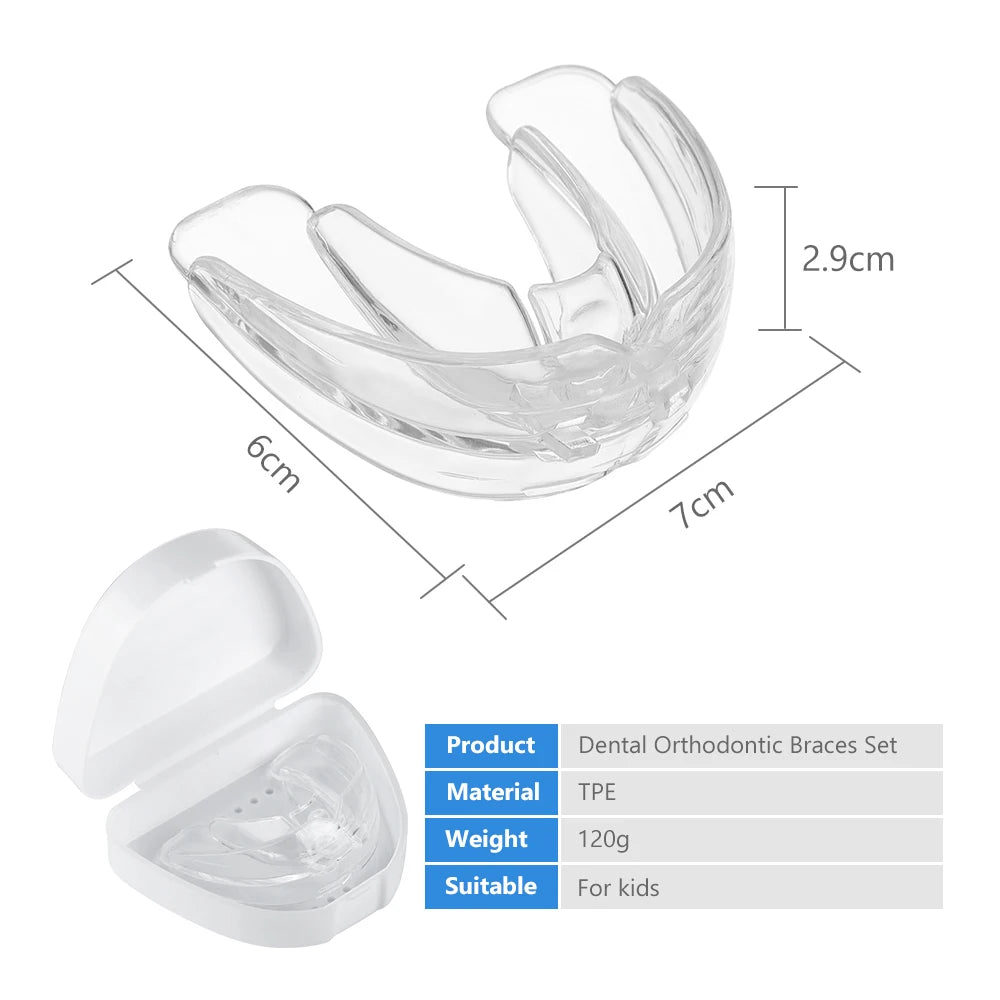 Dental Orthodontic Braces Set Silicone Teeth Alignment Trainer for Kids during Day and Night