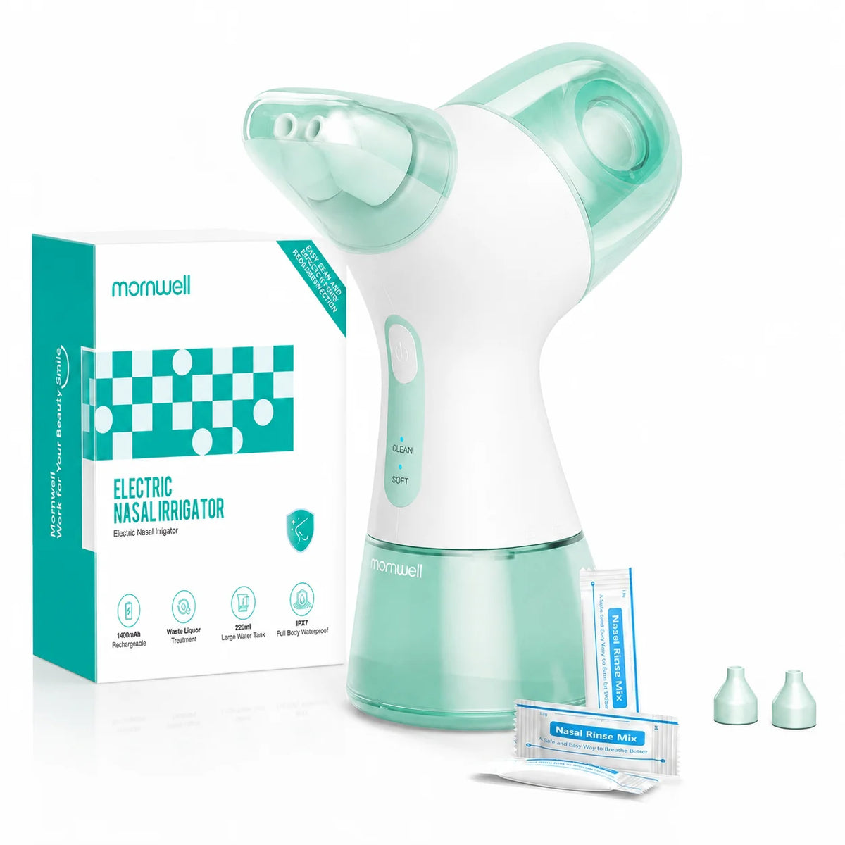 Electric Nasal Irrigation System Sinus Rinse Machine for Adults for Allergy and Congestion Relief