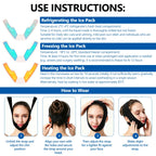 Face Ice Pack V Lifting Bandage Reusable Gel Compress for Home Skincare and Facial Recovery