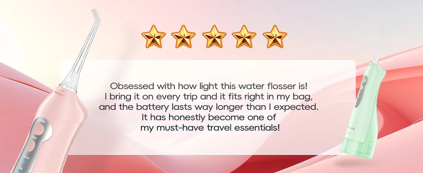 Portable Electric Water Flosser Rechargeable Oral Irrigator for Teeth Cleaning at Home - 20