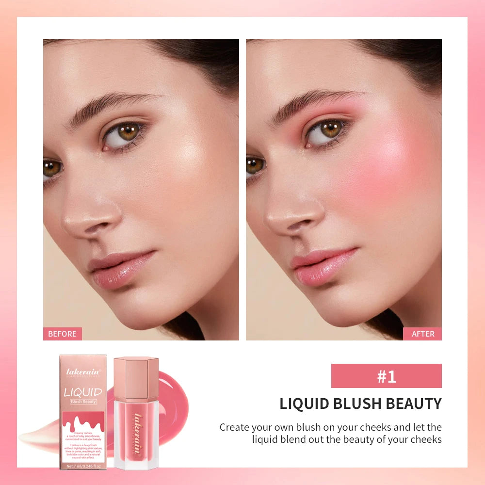 Liquid Blush Waterproof Creamy Texture Face Makeup for Natural Matte Finish Everyday Glow