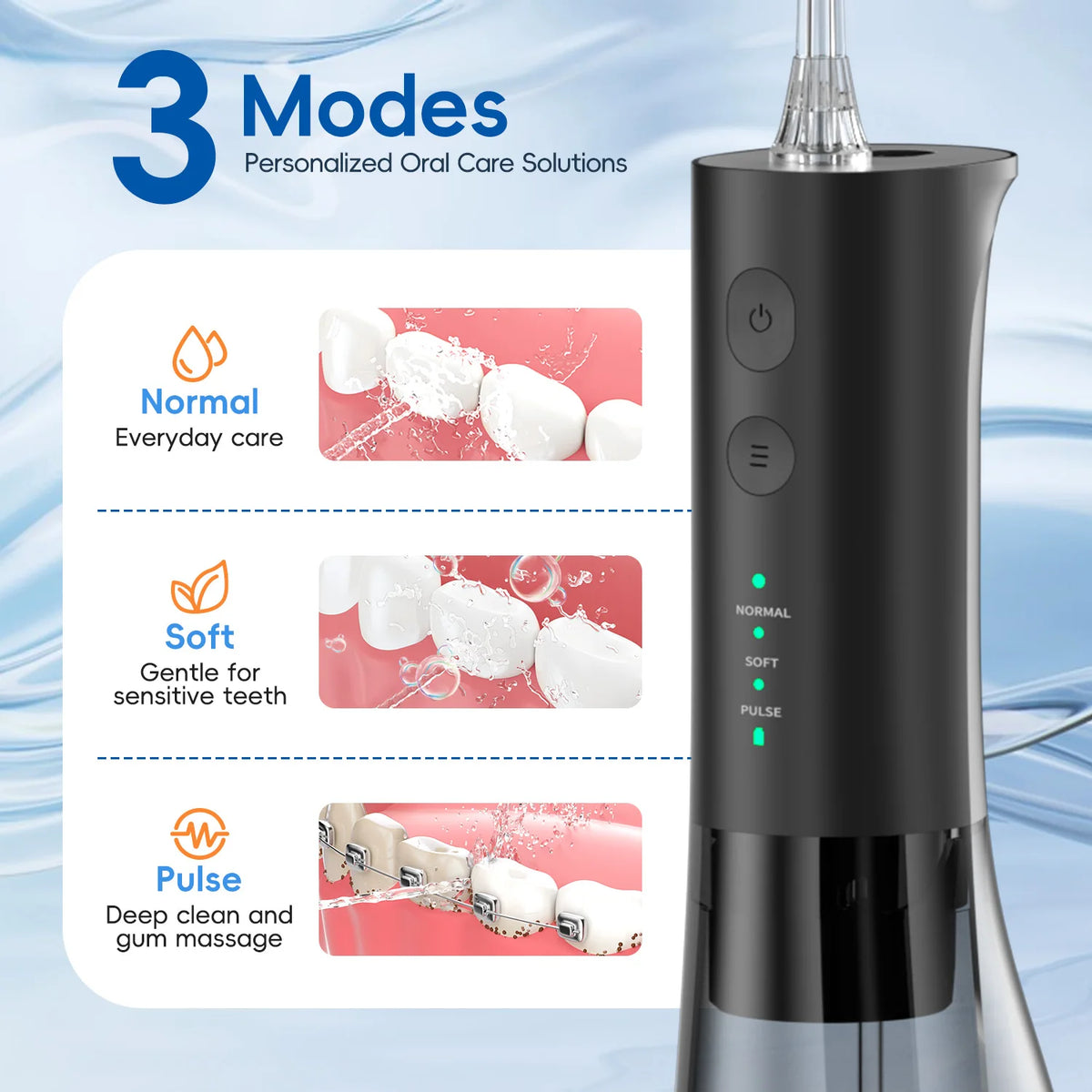 Water Flosser and Electric Toothbrush Kit Deep Cleaning for Home and Travel