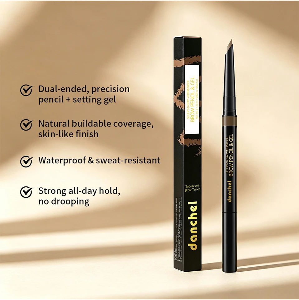 Waterproof Brow Pencil and Gel Smudge Proof Eyebrow Makeup for Women Daily Beauty Routine - 9