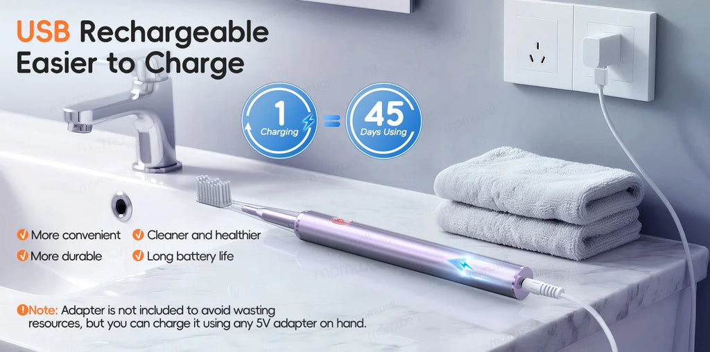Portable Oral Irrigator and Electric Toothbrush Set Deep Cleaning for Home and Travel Use