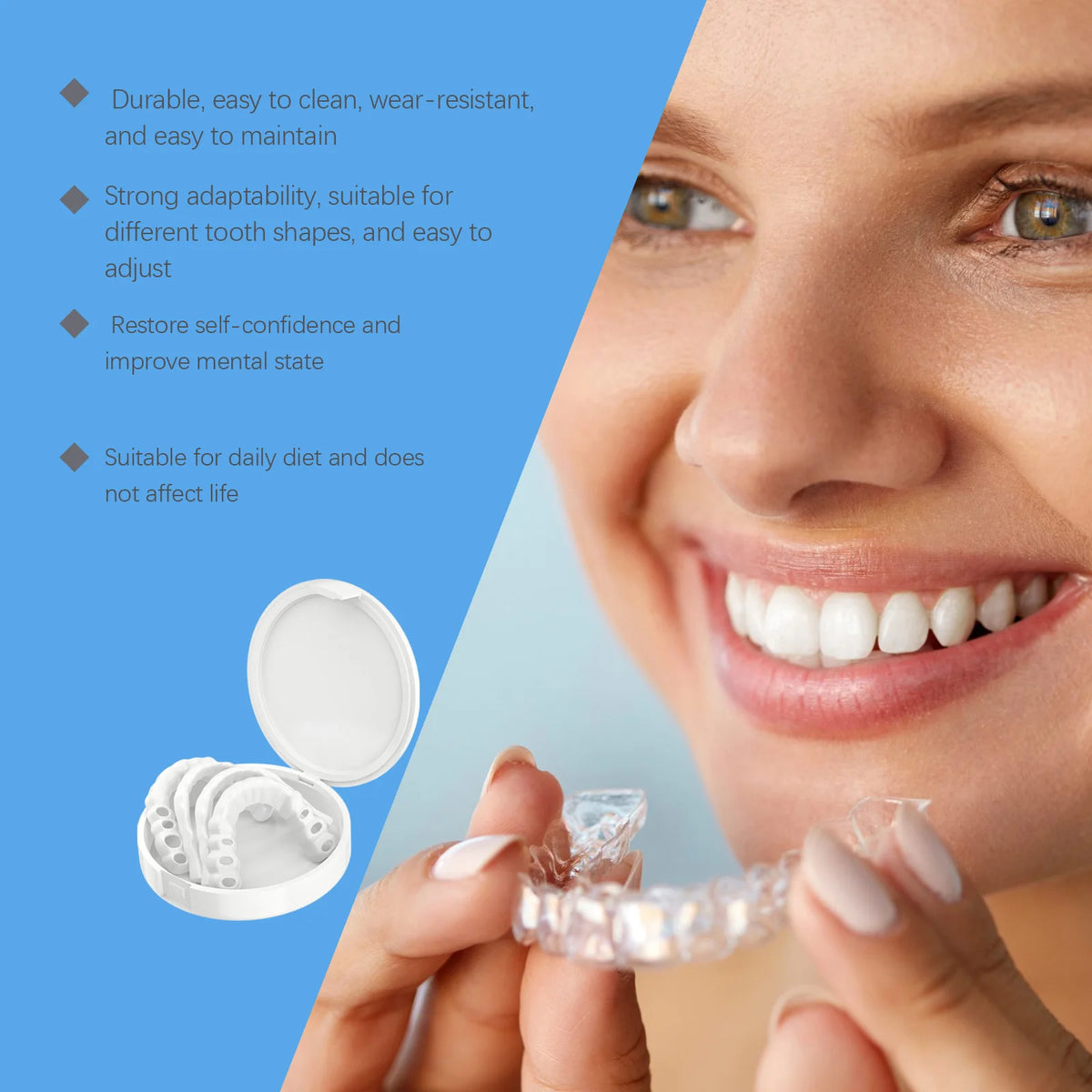 Adjustable Snap On Dentures Missing Teeth Repair for a Confident Smile Daily Use