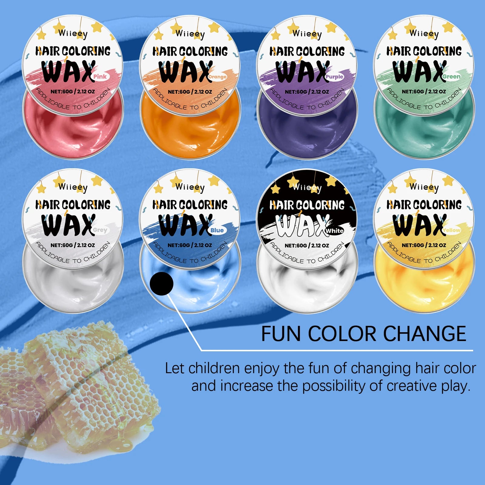 Temporary Hair Color Wax Vibrant Styling Paint for Kids Parties and Daily Fun Styling - 21