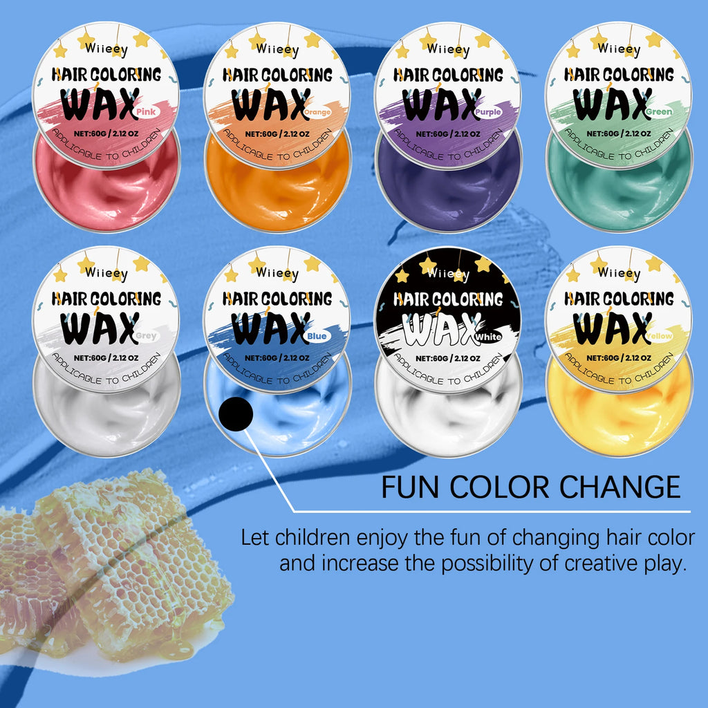 Temporary Hair Color Wax Vibrant Styling Paint for Kids Parties and Daily Fun Styling