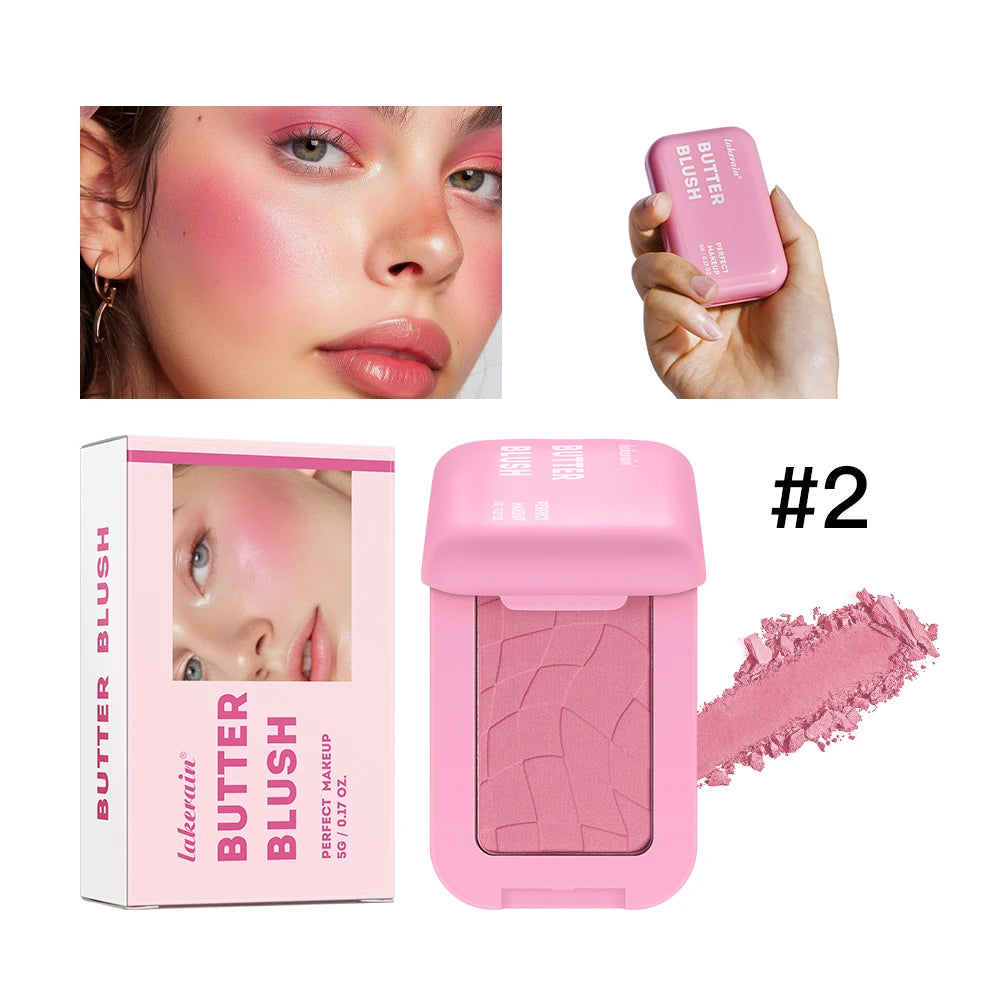 Butter Blush High Pigment Cream Powder Long Lasting Waterproof Makeup for Women Daily Beauty