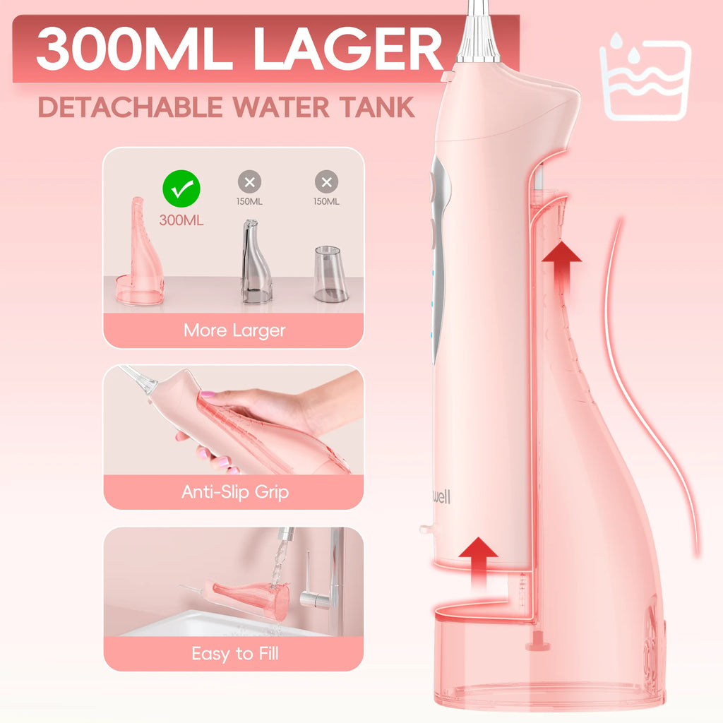 Portable Electric Water Flosser Rechargeable Oral Irrigator for Teeth Cleaning at Home