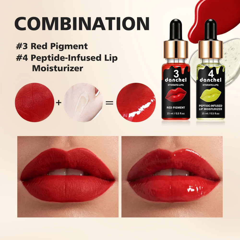 Hydrate Lips Set Exfoliating Gel and Peptide Moisturizer for Daily Lip Care Routine