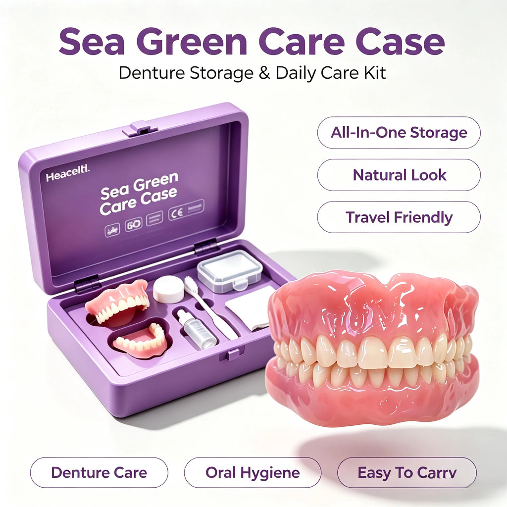 Denture Cosmetic Kit Realistic Upper Lower Teeth Set for Daily Smile Enhancement at Home