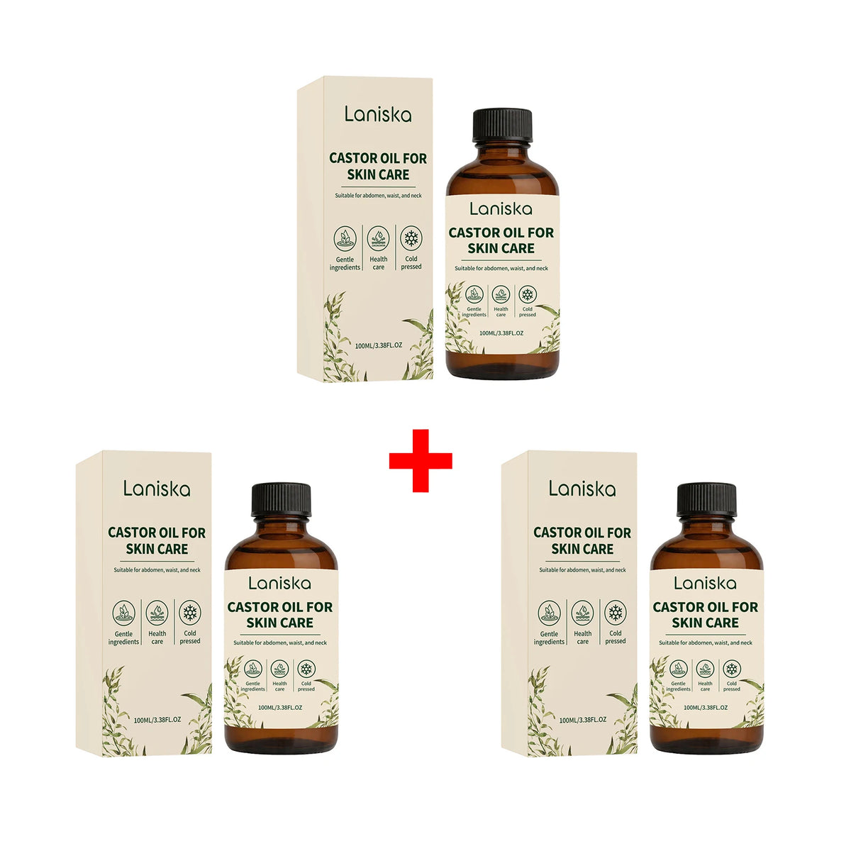 Cold Pressed Castor Oil Moisturizing Skin Elasticity Massage for Women Daily Body Care