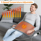 Electric Heating Pad 9 Heat Levels Digital Display for Back Pain Relief at Home Office