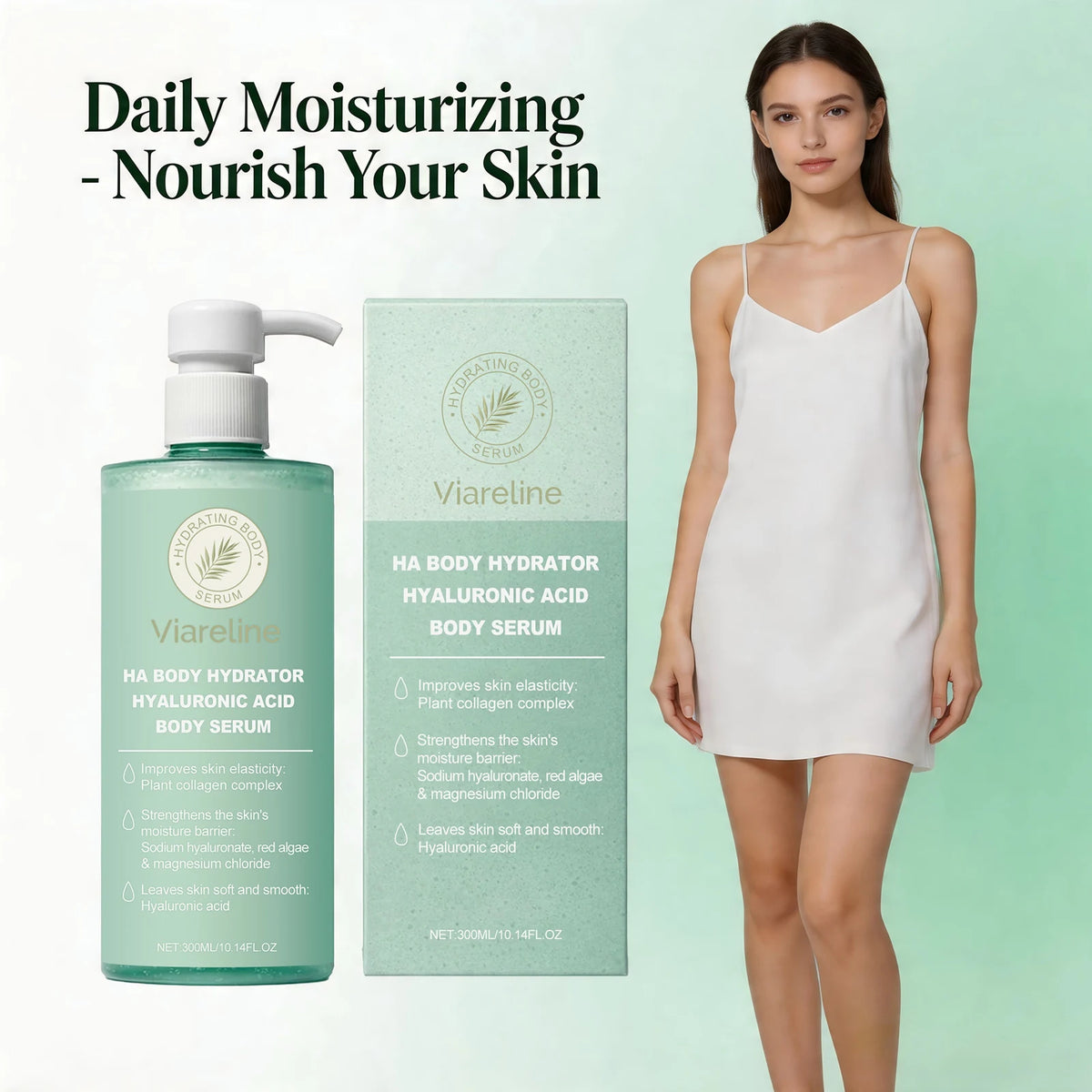Hyaluronic Acid Body Serum Moisturizing Skin Care for Unisex Daily Use and Hydration