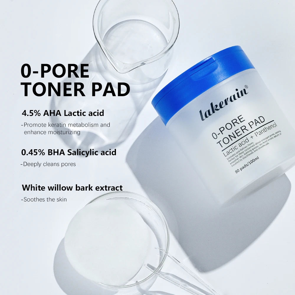 Pore Toner Pad and Peptide Serum Set Deep Moisturizing Glow for Unisex Daily Facial Skin Care