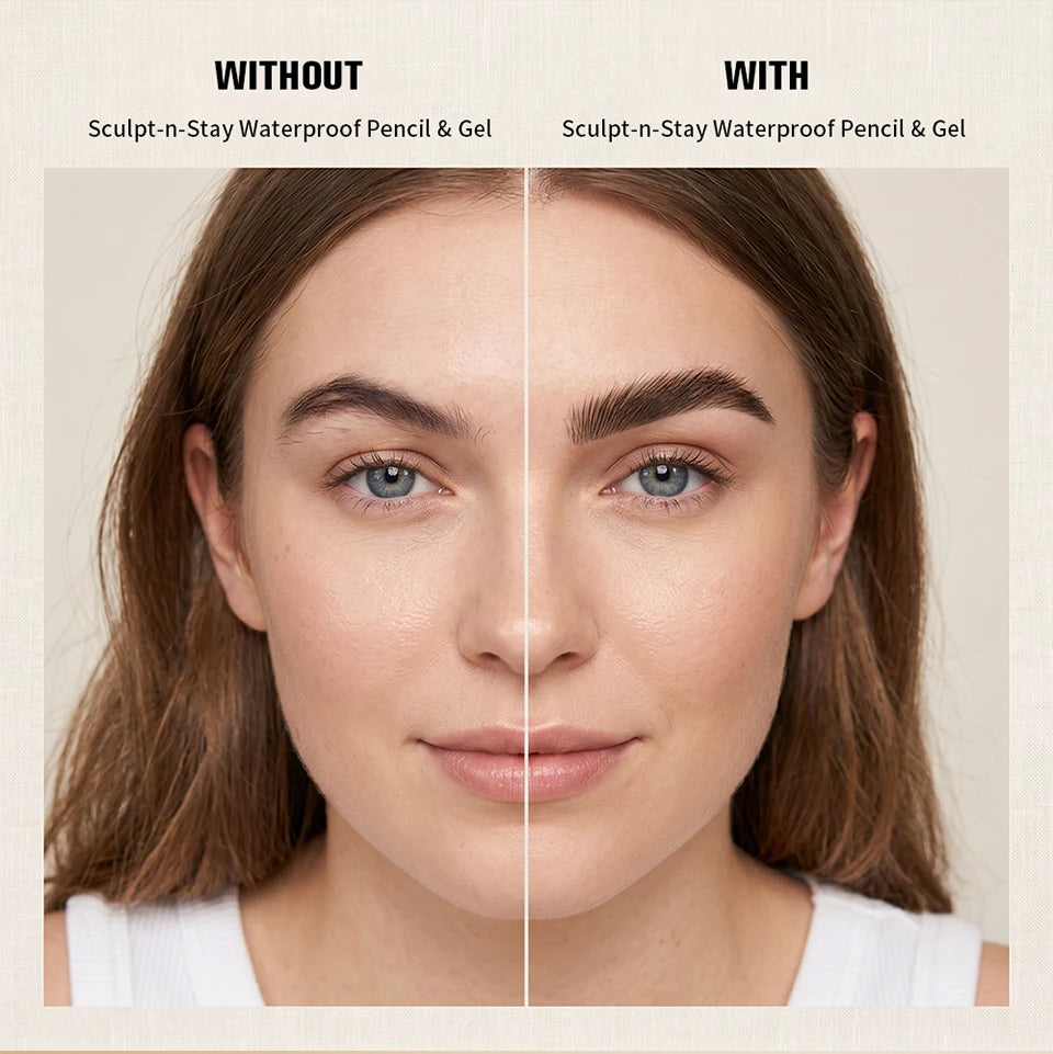 Waterproof Brow Pencil and Gel Smudge Proof Eyebrow Makeup for Women Daily Beauty Routine - 13