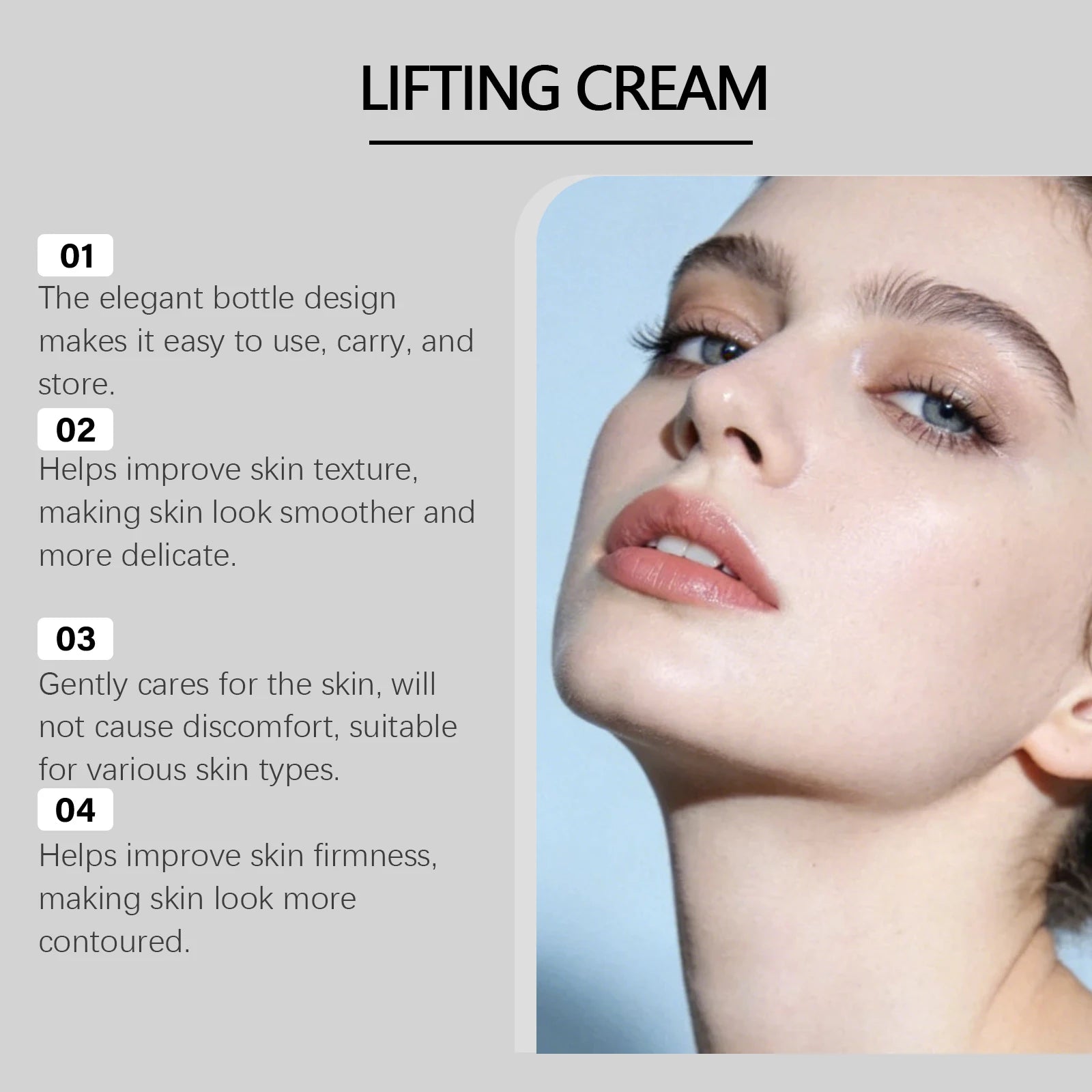 3D Lifting Cream Firming Moisturizer for Face and Neck Smoothing Fine Lines for Daily Skin Care - 10