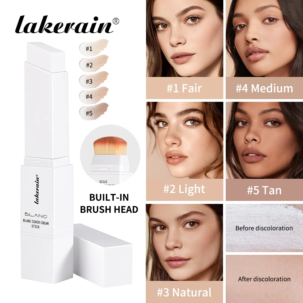 Blanc Cover Cream Stick Waterproof Foundation for Natural Makeup Coverage for Women Daily