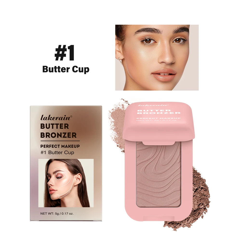 Butter Bronzer Powder Long Lasting Contour for Women for Daily Makeup and Summer Beach Trips