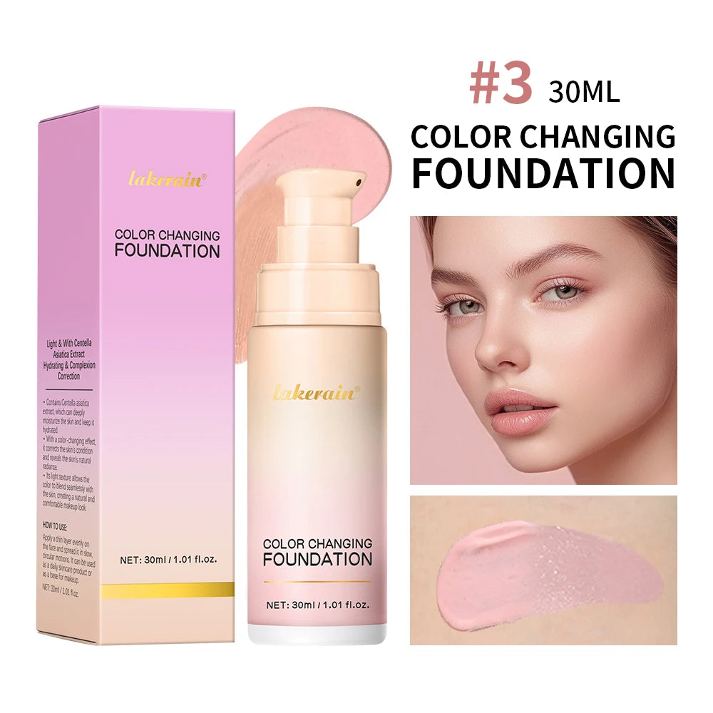 Color Changing Foundation Moisturizing Concealer for Even Skin Toning Daily Makeup Routine - 34