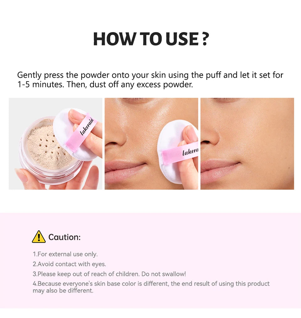 Loose Baking Setting Powder Oil Control Matte Finish for Women for Daily Makeup Routine