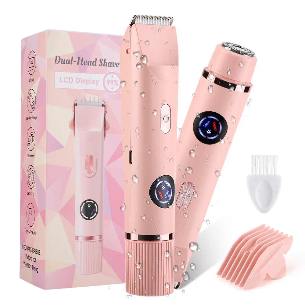 Electric Shaver for Women Waterproof Body Trimmer for Bikini Underarm Legs and Smooth Skin