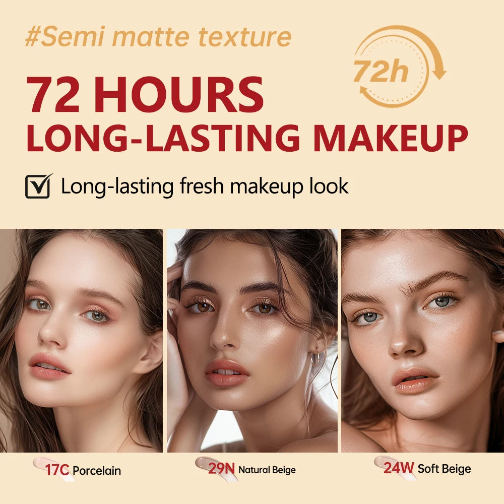 Cushion Foundation Long Lasting Coverage and Sun Protection for Daily Face Makeup