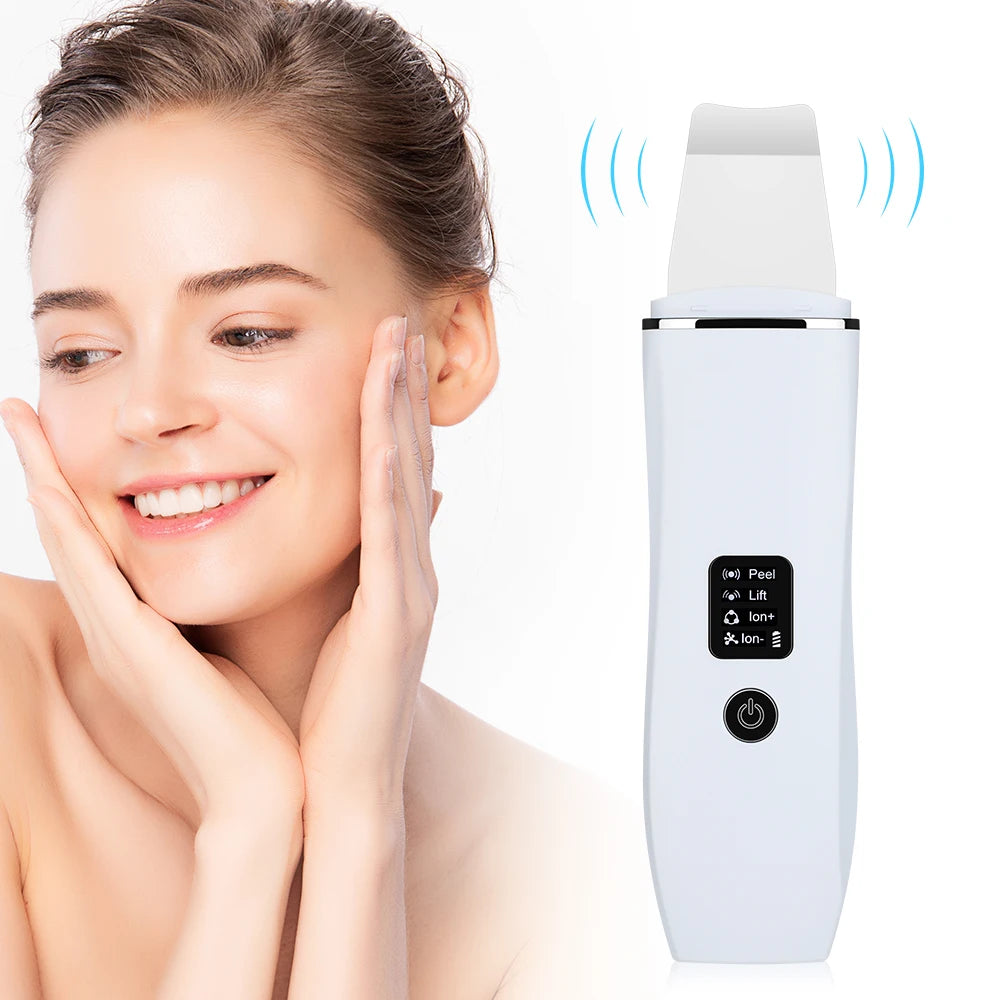 Ultrasonic Skin Scrubber Deep Face Pore Cleaner for Daily Facial Rejuvenation at Home