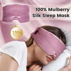 Silk Sleep Mask Blackout Eye Cover Adjustable Soft Sleeping Aid for Women Traveling and Naps