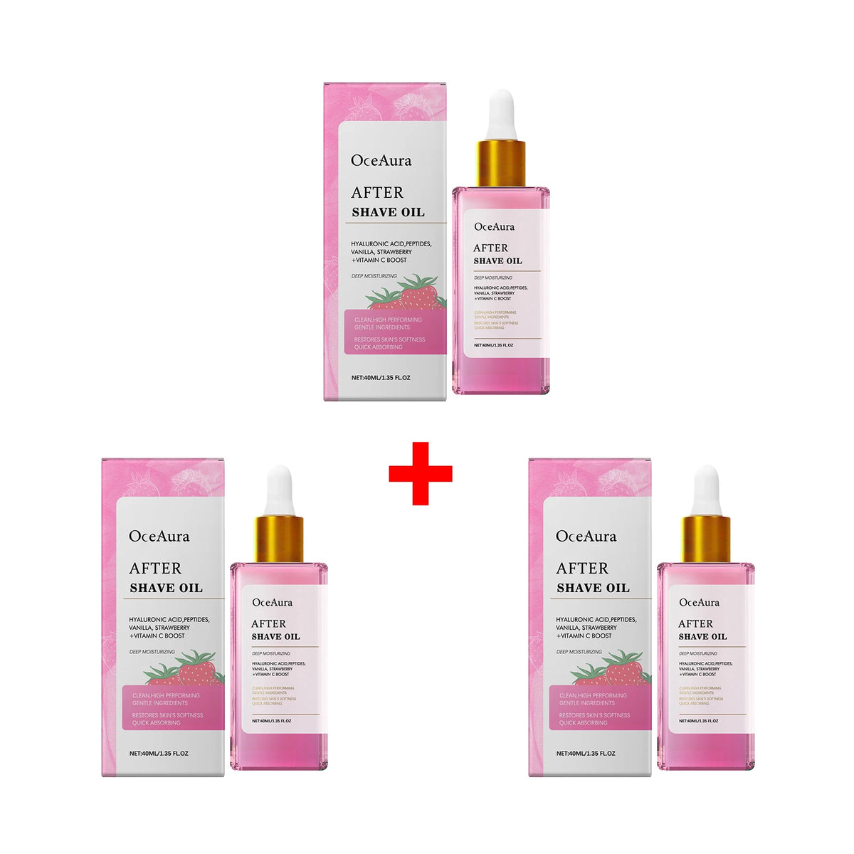 After Shave Oil Strawberry Scented Soothing Serum for Women Skin Care After Hair Removal