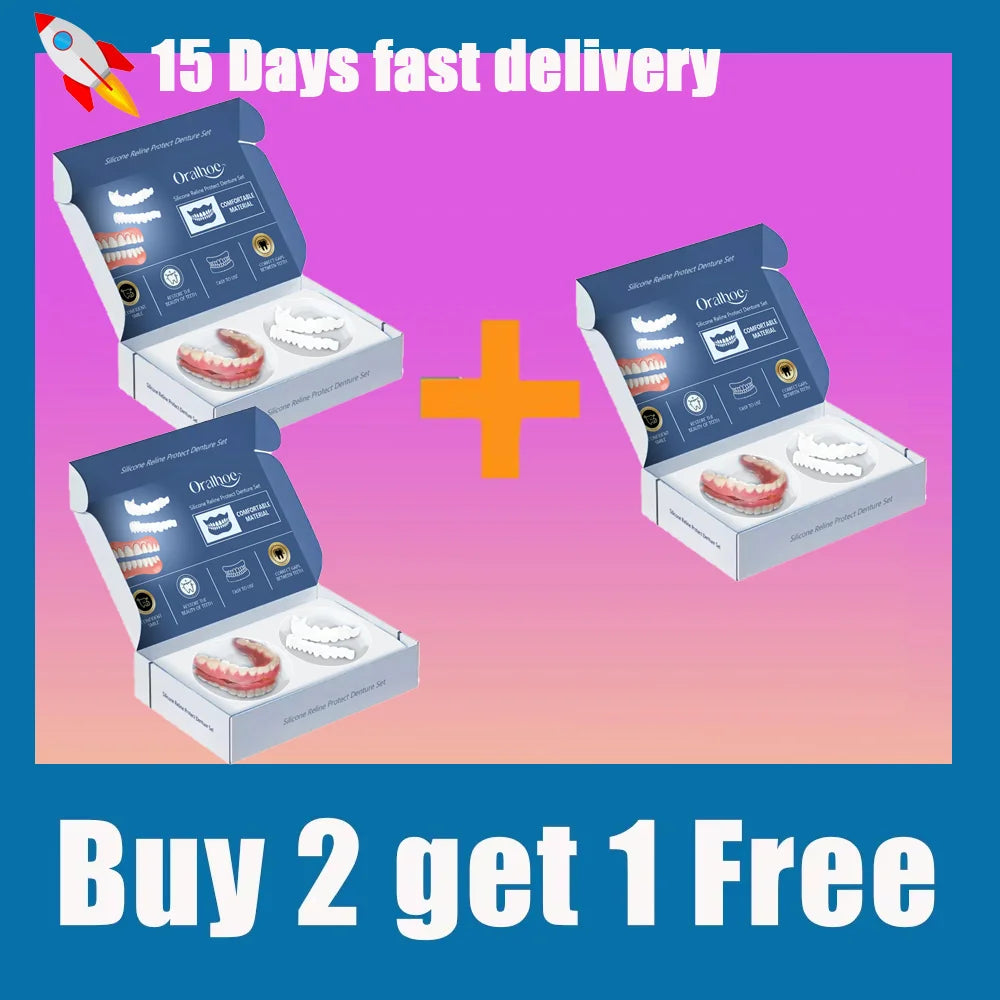Adjustable False Teeth Kit Natural Veneers Smile Accessory for Daily Use at Home or Social Events